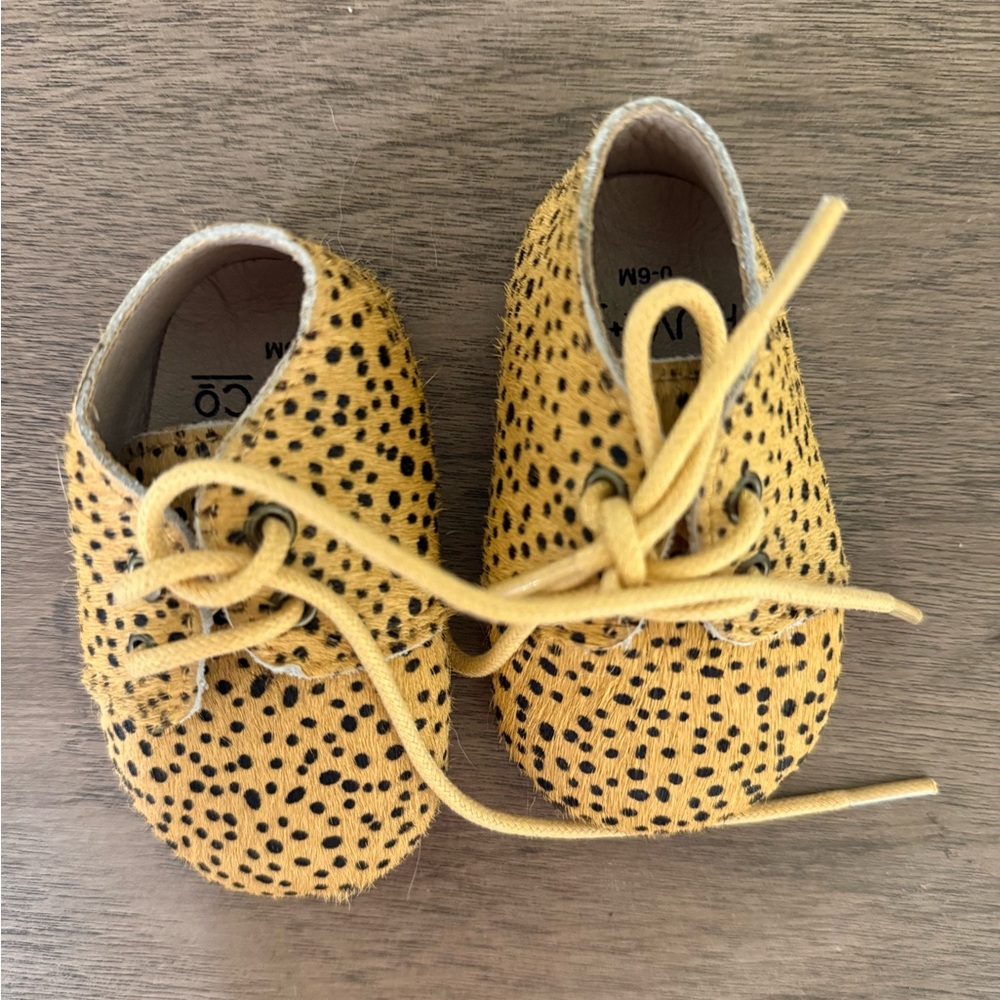 Yellow Polka Dot Baby Moccasin